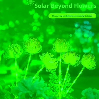 Waterproof IP55 Solar Red Spider Lily Flower Garden Decoration Stake with LED Lights Battery Included Outdoor Artificial Light