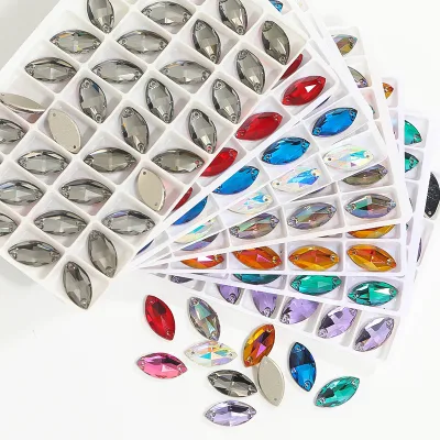 Drop Shape Sew on Fancy Crystal Stones Decoration Glass Rhinestones Beads for Clothes