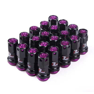 AUSO R40 Auto Part Widely Used Silver Chrome Plated Alloy Steel Lock Wheel Lug Nut