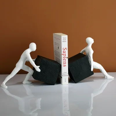 Creative Modern Light Luxury Art Figures Designed Bookends for Home Decor book ends Desktop Craft Decoration Resin Bookends