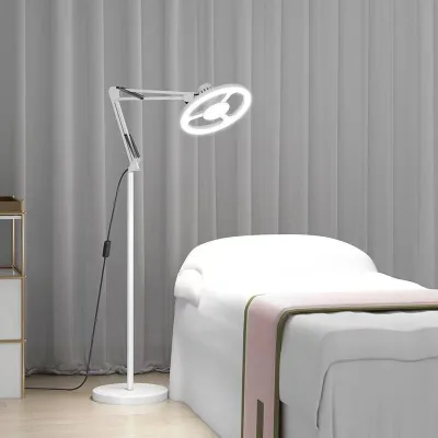 Modern Style LED Nail Skin Light Tattoo Lamp Beauty Lamp with Iron Body Cold Light Semi-Permanent Folding Vertical Floor Design