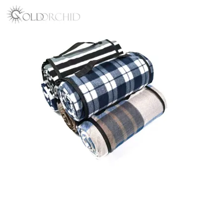 High Quality 150*130cm PEVA Suede Camping Picnic Mat Blanket Carry Handle
