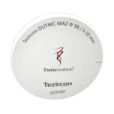 OEM ODM TWINOVATION Tezircon 98mm DUTMC Zirconia Block 16 Preshaded Color Dental Zirconia Blocks Dental Blank Colorful Blocks