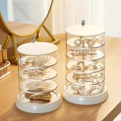 Jewelry Rotating Storage Box Multi-layer Hairpin Ring Necklace Earrings Ring Jewelry Box Storage Box