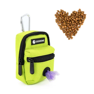 2 in 1 Oxford Dog Treat Pouch Snack Pouch Custom Logo Pet Small Dog Treat Pouch for Leash OEM Factory Low MOQ Wholesale