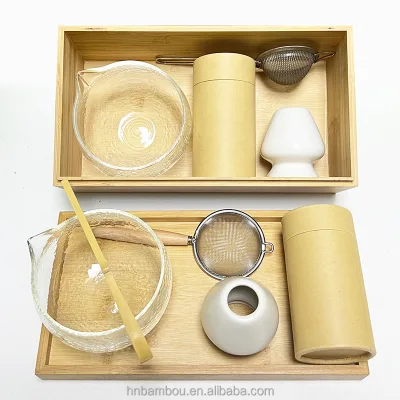Wholesale Matcha Tea Set, Customizable Box Green Tea Ceremony Maker Kit Bamboo Matcha Tool Set