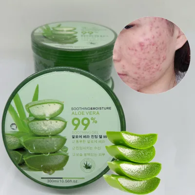 Manufacturer Face Body Korean Skin Care Beauty Product Private Label 100% Organic After Sun Moisturizing Soothing Aloe Vera Gel