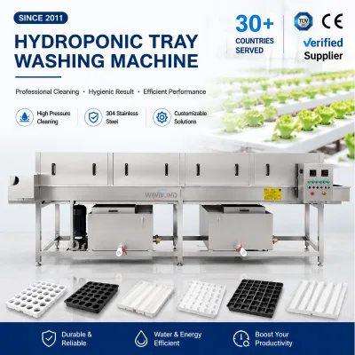 Automatic Nursery Tray Washing Machine for Greenhouse Seedling Propagation Tray Cleaning