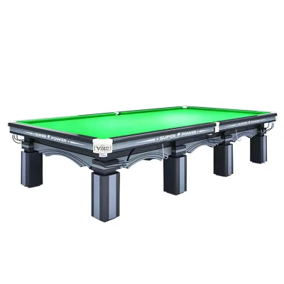 Wholesale Superpower Snooker Table a Full-solid Wood 10ft 12ft Snooker Table with Stone Slab Cushions for Tournament Play