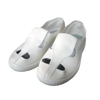 White Color Anti-Static Pu Sole Lab Working Shoes 4 Holes Pu Sole Safety Shoes for Four Seasons