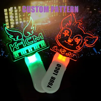 Hot Selling Acrylic LED Lights Party Remote Control Handheld Light Sticks Party Supplies Customizable Patterned Light Logos