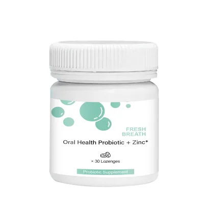 Wholesale Fresh Breath Oral Health Probiotic Dental Lozenges with Zinc to Neutralize Odors, Healthy Gums & Teeth