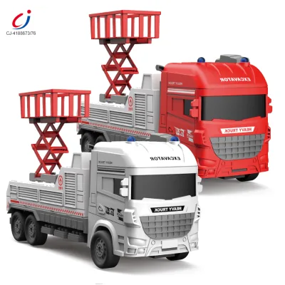 Chengji Construction Carrier Truck Transport Car Toy Engineering Climbing Sound Lighting Friction Power Toy Cars for Kids