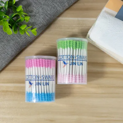Customized Logo Multicolor Disposable Paper Swab Cotton Swabs for Makeup and Beauty Care