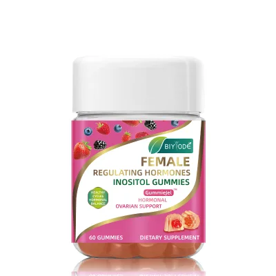 OEM ODM Custom Female Hormonal Balance Menstrual Cycle Ovarian Health Folic Acid Herbal Supplements Inositol Gummies