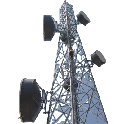 Free Standing Communication Tubular Camera Wifi Angle Poles Internet Steel Cell Lattice 5g Antenna Tower