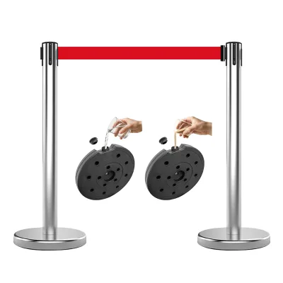 Telescopic Metal Queue Line Barrier With Warning Tape Traffic Barrier, EffectivelyControlling Crowds
