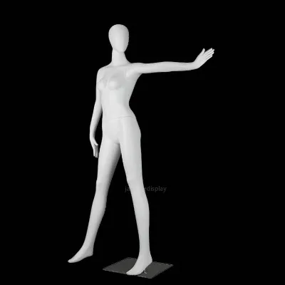 Faceless Window Display Coffee Gold Color Standing Female Mannequin