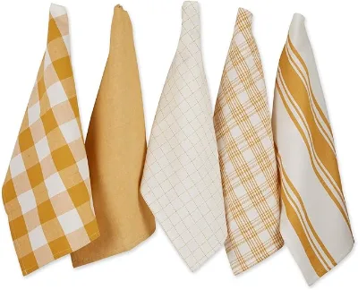 Kitchen Collection Large Woven Cotton Dishtowel/Tea Towel Set