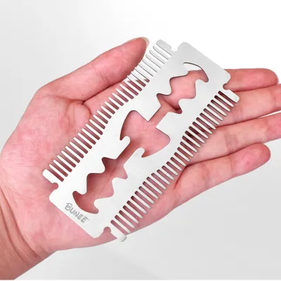 High Quality Salon Hairdressing Trimmers Stainless Steel Thinning Razor Hair Comb for Trimming Hair Beard Cutting Styling