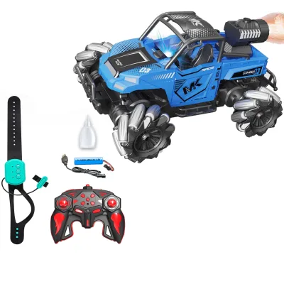Hot Sale 2.4G 1:16 Scale Dual Controlled Gesture Remote Control Stunt Car Truck Lights Mist Spray 13 Channels 4WD 40m Range