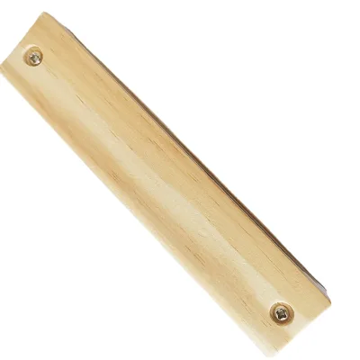 Log Small Harmonica DIY Unpainted Wooden Blank Kids 16 Hole Double Row Wooden Harmonica Early Education Instrument