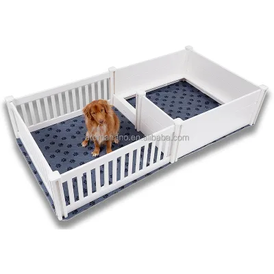 Eco-Friendly Solid PVC Whelp Box for Small Animals Dual Zone with Storage Bags Safety Rail System