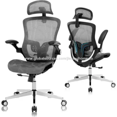 Office Chair, Ergonomic Mesh Desk Chair, High Back Home Office Desk Chairs with Adjustable Headrest & Seat Height, Flip-Up Arms