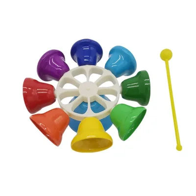 Kids Early Education Musical Toy Percussion Instrument Melody Bell Hand Shake Bell Hand Bell 8 Tone Bell