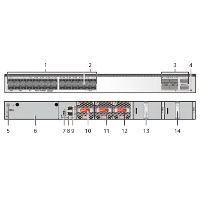 S5732-H24S4X6QZ-TV2 02354VCV L3 Managed Fiber Switch 24x SFP +4x SFP+ +6x 40GE Uplink VXLAN BGP-EVPN iPCA Telemetry iStack