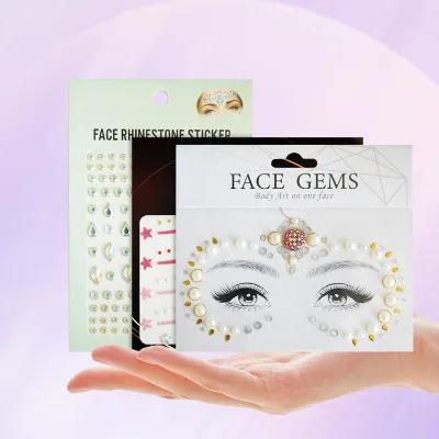 High Quality Decorative Gem Stickers Face Decorations Show Party Face Stickers for Holiday