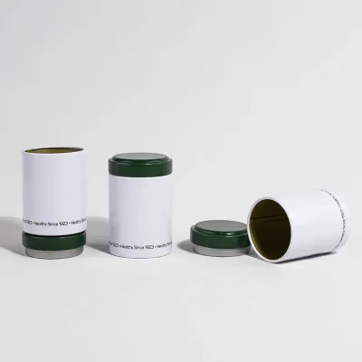 Custom 60ml Cylinder Aluminum Jar for Cosmetic Lotion Reusable with Cap Custom Size & Logo/Graphic Design Available