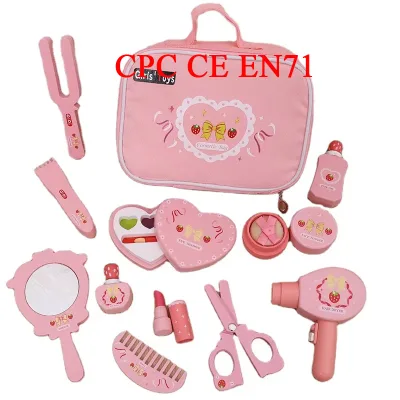 CPC CE EN71 Certified Wooden Pretend Play Makeup Set Girls' Toy Toys for Make-Up Practice