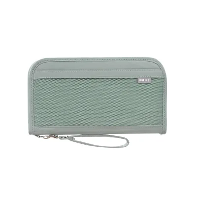 Blocking Travel Certificate Wallet Portable RFID Blocking Credit ID Card Slot Passport Cover with Strap for Women Men
