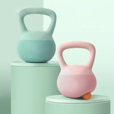 Dinuo Women's Fitness Soft PVC Kettlebell Arm Exercise Butt Lift Dumbbell Squat Strength Training 4-6KG Light Weight