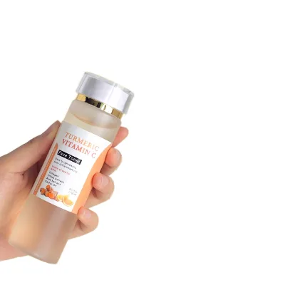 Private Label Organic Turmeric Vitamin C Toner Vegan Hydrating Face Care AHA Dark Spot Brightening Whitening Effects Spray