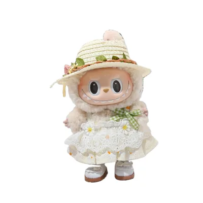 Linda best selling Vinyl Doll Clothing Pulling Labubu Pendant Plush Coat Floral Skirt Clothing Doll Clothing