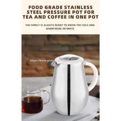 Pear Shape Double Wall Tea & Coffee Maker French Press Coffee Plunger
