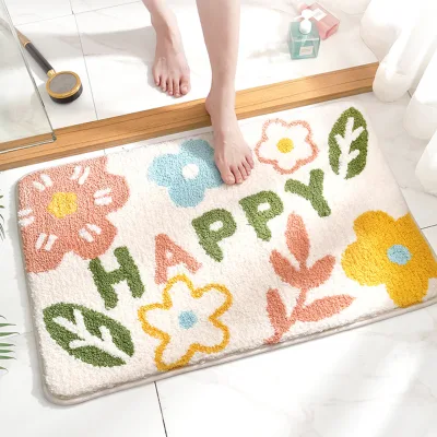 Bath Mat Non Slip Bathroom Microfiber Bath Floor Mat Set