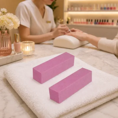 Disposable Double-Sided EVA Sponge Sandpaper Emery Nail Buffer Block 150/180 Grit 95x25x25mm Professional Nail Care Tool
