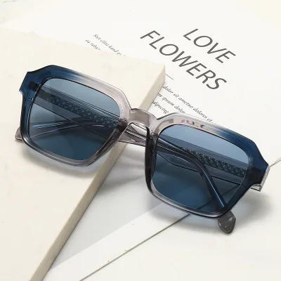 DAMAI LT2358 Women Sunglasses PC+CP Multicolor Trendy Style Square Polarized UV Protection Full Frame Face-Slimming Effect