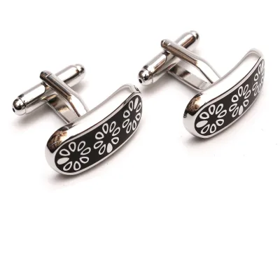 High Quality Hot Selling CuffLink Newest Men's Nickel Metal Square Hard Enamel Cuff Links Cufflinks for Gift Souvenir