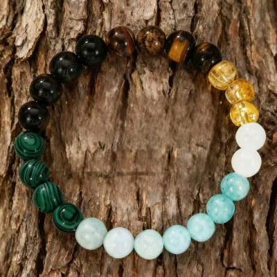 Factory Low Price Multi-Colorful Natural Gemstone Beads for Bracelet Handmade Natural Gemstone Unisex Jewelry Gift Cute