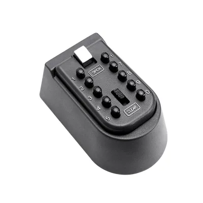 Outdoor Waterproof Wall-Mounted Key Safe Box with Black Rubber Cover House Use Key Storage Lock Box Secure Storage Solution