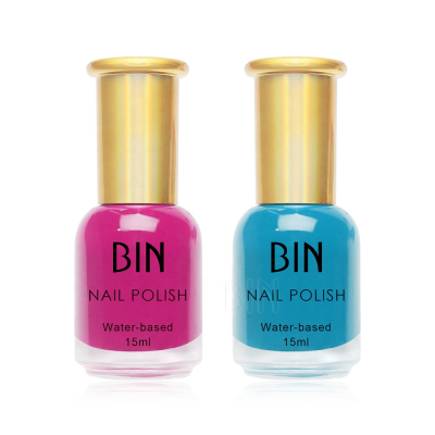 BIN Factory OEM Matte Nail Polish Customized 15ml High Peel Off Water Nail Polish Water Based for Nail Manicure