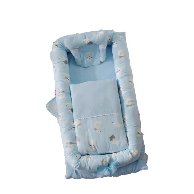Baby Nest Bassinet for Bed Baby Safety 100% Cotton Newborn Travel Cot Pod Baby Crib Nest