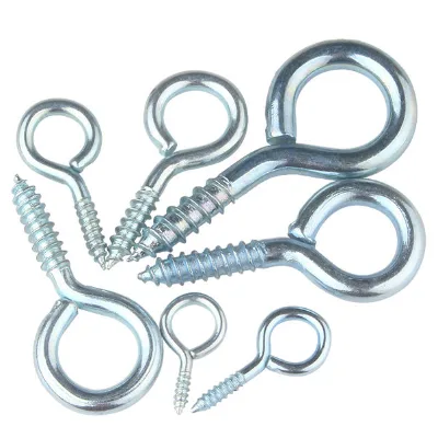 Stainless Steel Din580 Din444 Wood Thread Open Hook Screws Sheep Ring Eye Tapping Screw Sheep's Eye Hook Bolts