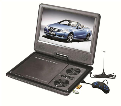 Cheap 7inch Battery Portable DVD VCD EVD Player Inch With Digital TV Tuner (DVB-T/ISDB-T)