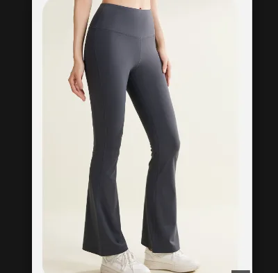 2025 New High Waist Compression Leggings Workout Children Girls Gym Pockets Yoga Flare Sport Leggings Spandex Material