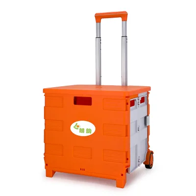 Smart 65L Plastic Folding Storage Trolley Cart High Capacity Shopping Trolley & Cart